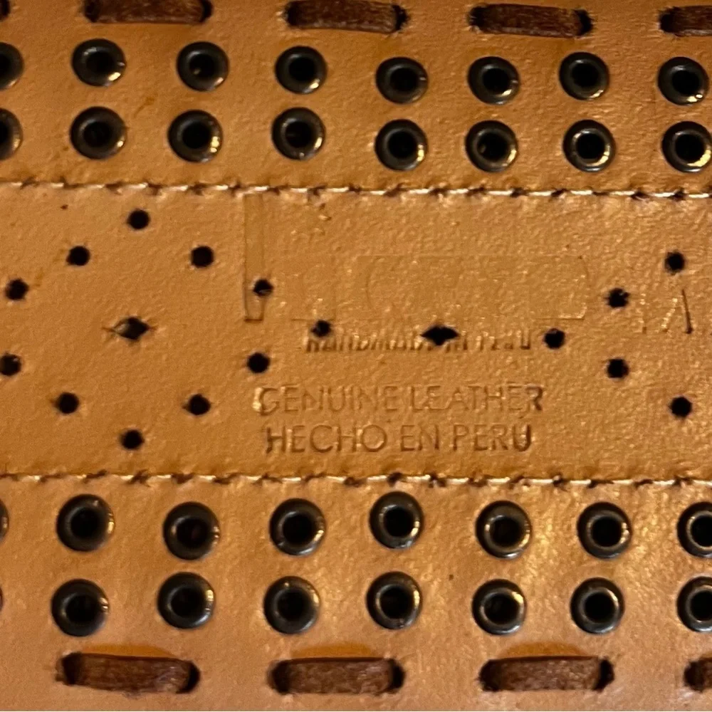 Lucero Peru Wide Leather Belt Double Buckle Women’s Large Studded Coachella